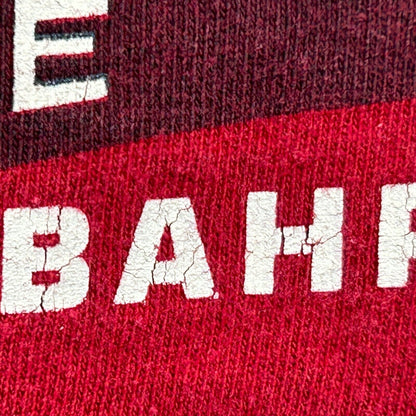 Hard Rock Cafe Bahrain T Shirt Red Short Sleeve Raglan Graphic Tee Medium