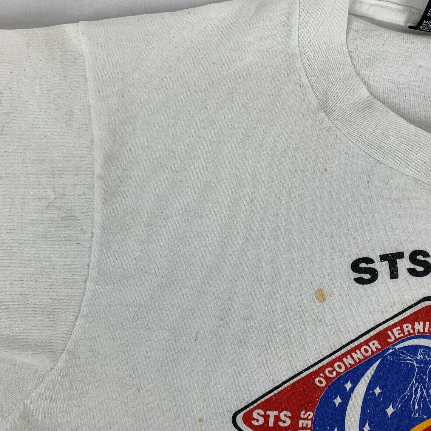 Camiseta vintage de los años 90 del transbordador espacial Columbia STS-40 de la NASA, color blanco, para hombre