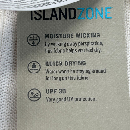 Tommy Bahama Five O'Clock IslandZone Polo Shirt Short Sleeve Ivory Mens 2XL XXL