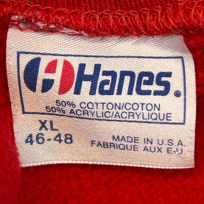 Vintage 80s Let It Snow Christmas Sweatshirt Sweater USA Made Red Mens M Medium