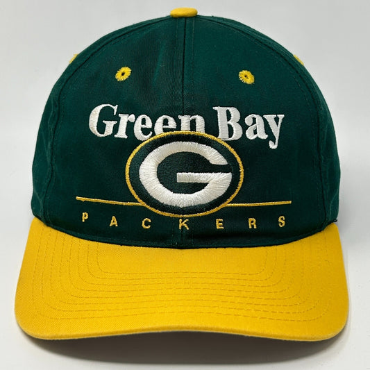 Vintage 90s Green Bay Packers Hat Baseball Cap Green Twins Enterprise Snapback