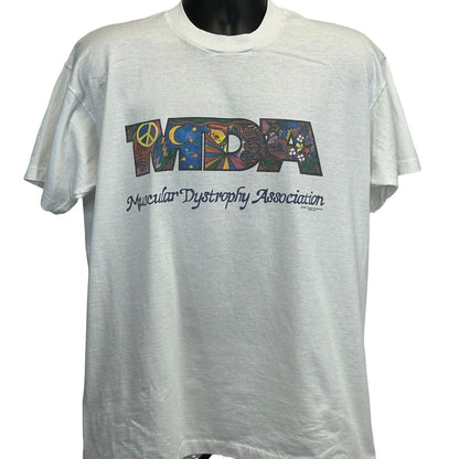 MDA Muscular Dystrophy Association Vintage 90s T Shirt Single Stitch Tee XL