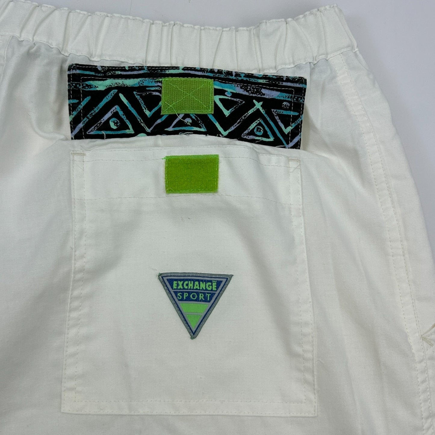 Vintage 80s 90s Exchange Sport Pants Baggy Surfer White Mens XL X-Large 36-38x34
