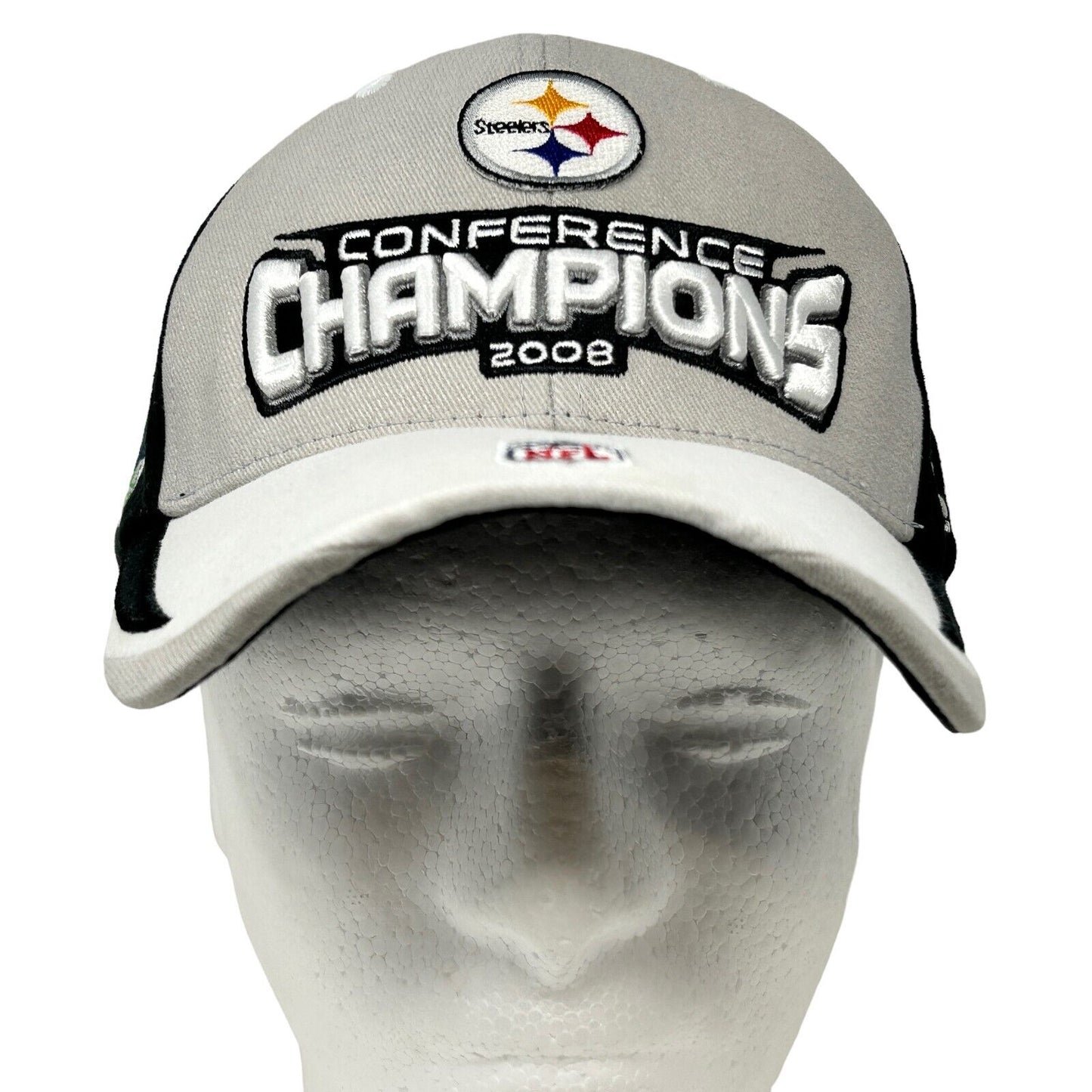 Pittsburgh Steelers 2008 Conference Champions Hat NFL Black Reebok Baseball Cap
