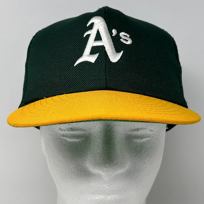 Vintage 90s Oakland Athletics Trucker Hat Baseball Cap Las Vegas A's Snapback