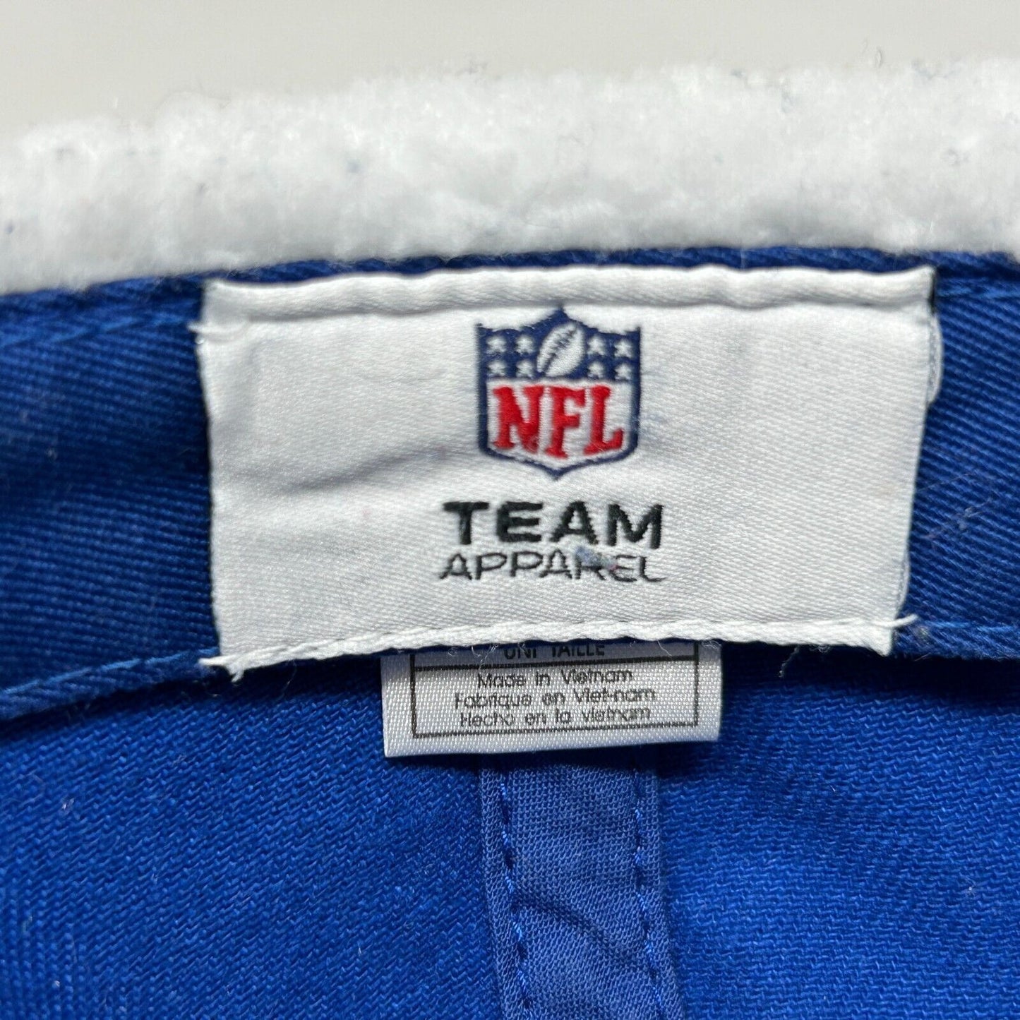 Gorra de béisbol con correa trasera azul de los Indianapolis Colts Trapper con orejeras de la NFL para invierno