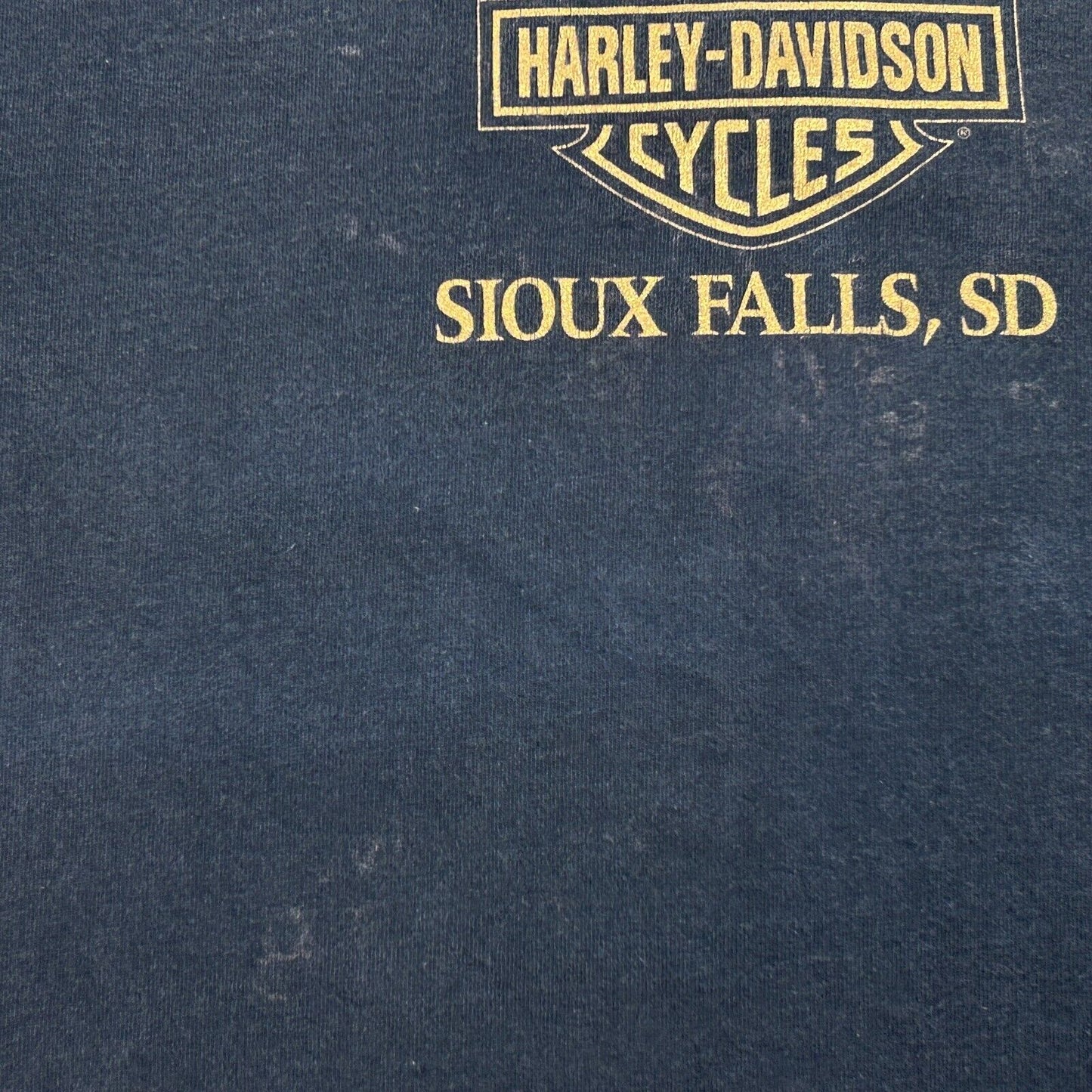 Harley Davidson Vintage 90s T Shirt Sioux Falls Motorcycles Biker USA Medium