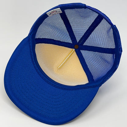 Vintage 90s Petaluma Athletic Club Trucker Hat Baseball Cap Gym Snapback Blue