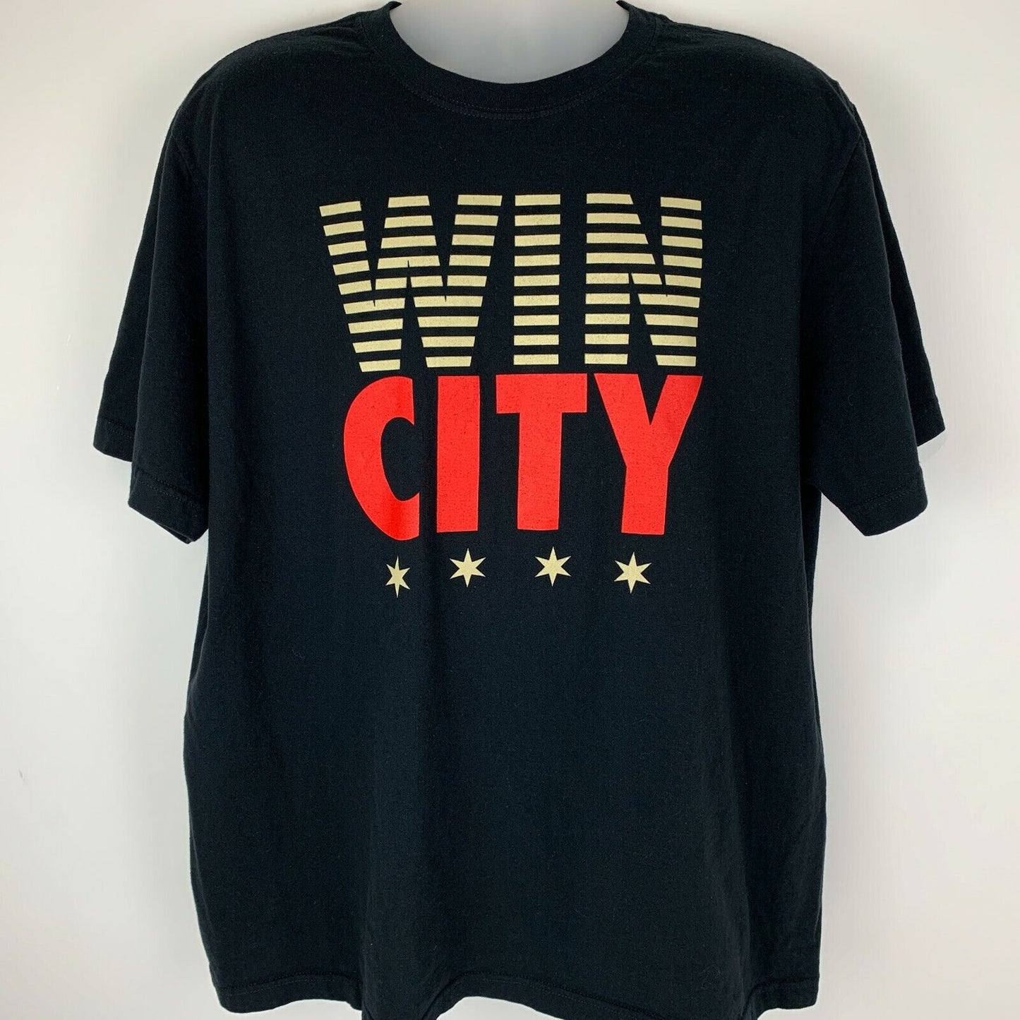 Nike Chi-League Chicago Win City T Shirt 2XL XXL Basketball Hoops Tee Mens Black