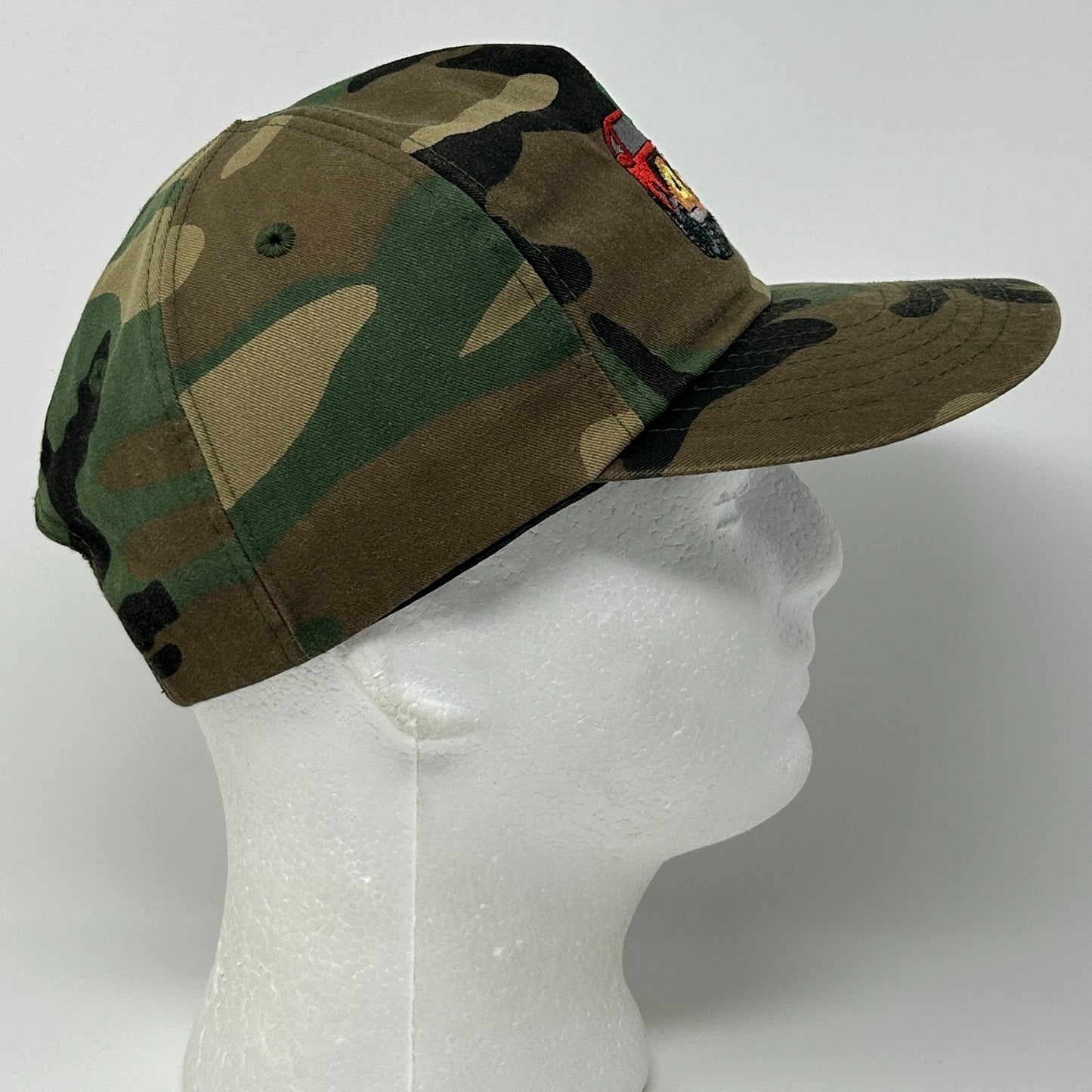 Vintage 80s Quaker State 4x4 Truck Hat Baseball Cap Green Camouflage Snapback