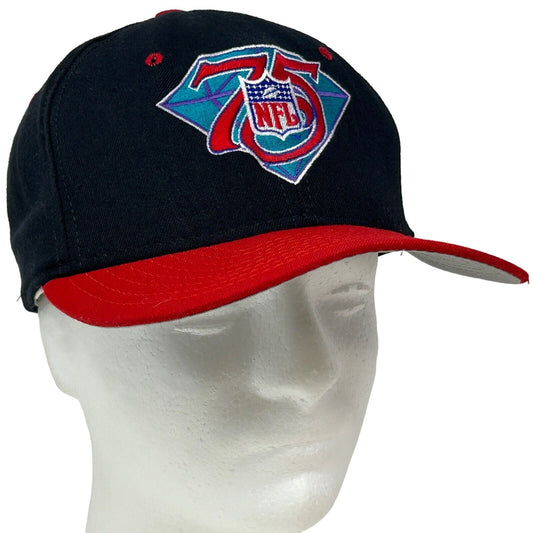 NFL 75th Anniversary Hat 1994 Vintage 90s Black Football New Era Baseball Cap