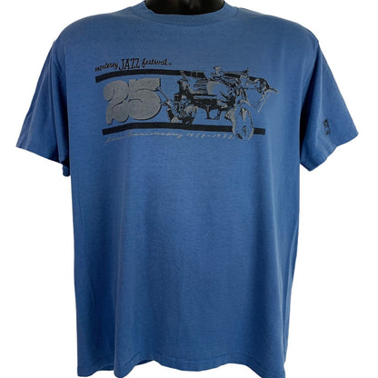 1982 Monterey Jazz Festival Vintage 80s Camiseta 25 Aniversario USA Hecho Grande