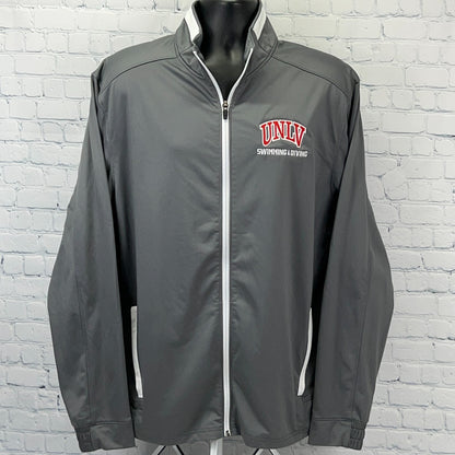 UNLV Swimming and Diving Track Jacket University Las Vegas NCAA Gray XL X-Large
