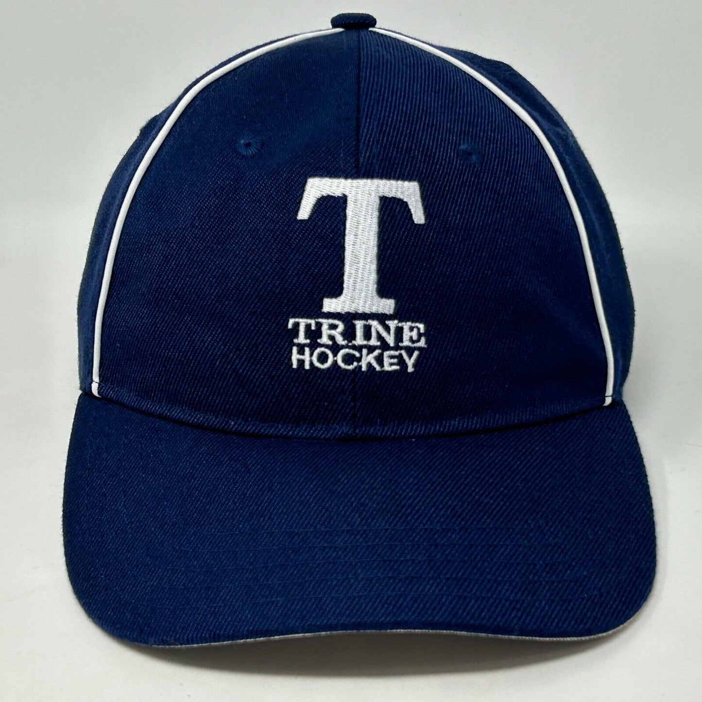 Trine University Thunder Hockey Baseball Hat Cap Blue Strapback Six Panel