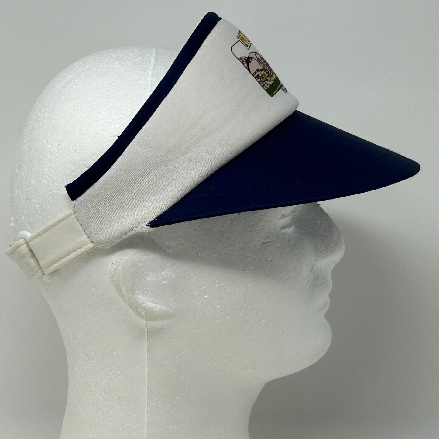 Vintage St George Utah Niffer Visor Hat Cap 80s Strapback Blue