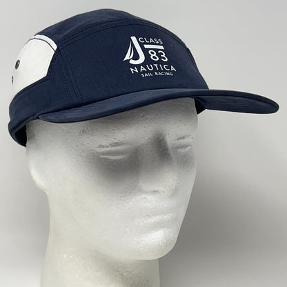 Nautica J Class 83 Sail Racing Camp Hat Baseball Cap 5 Panel Strapback Blue