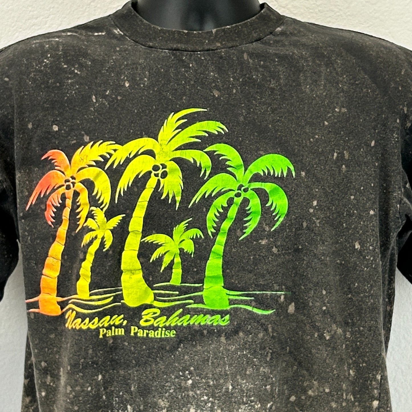 Vintage Nassau Bahamas T Shirt Mens S Small Black 80s 90s Travel Tourist Tourism