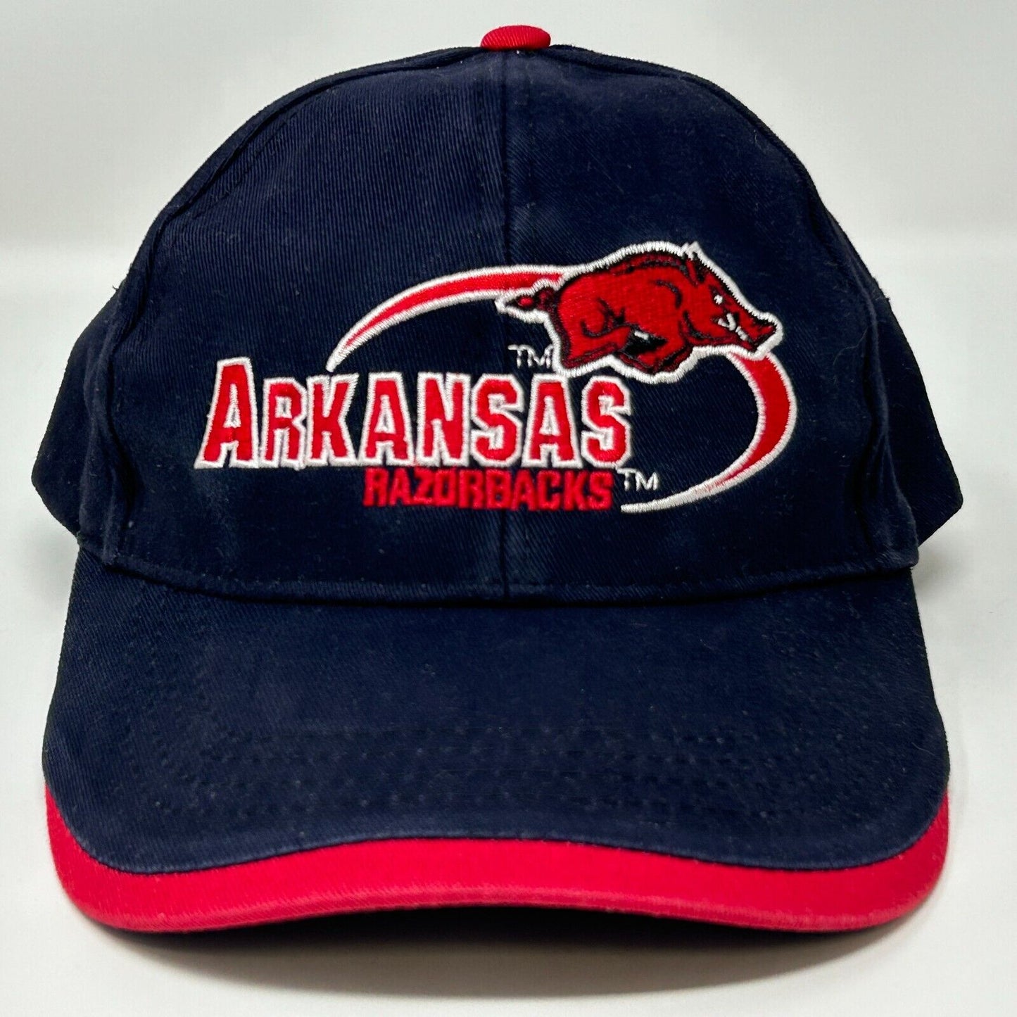 Arkansas Razorbacks Hat Blue University NCAA Hogs Unisex Strapback Baseball Cap