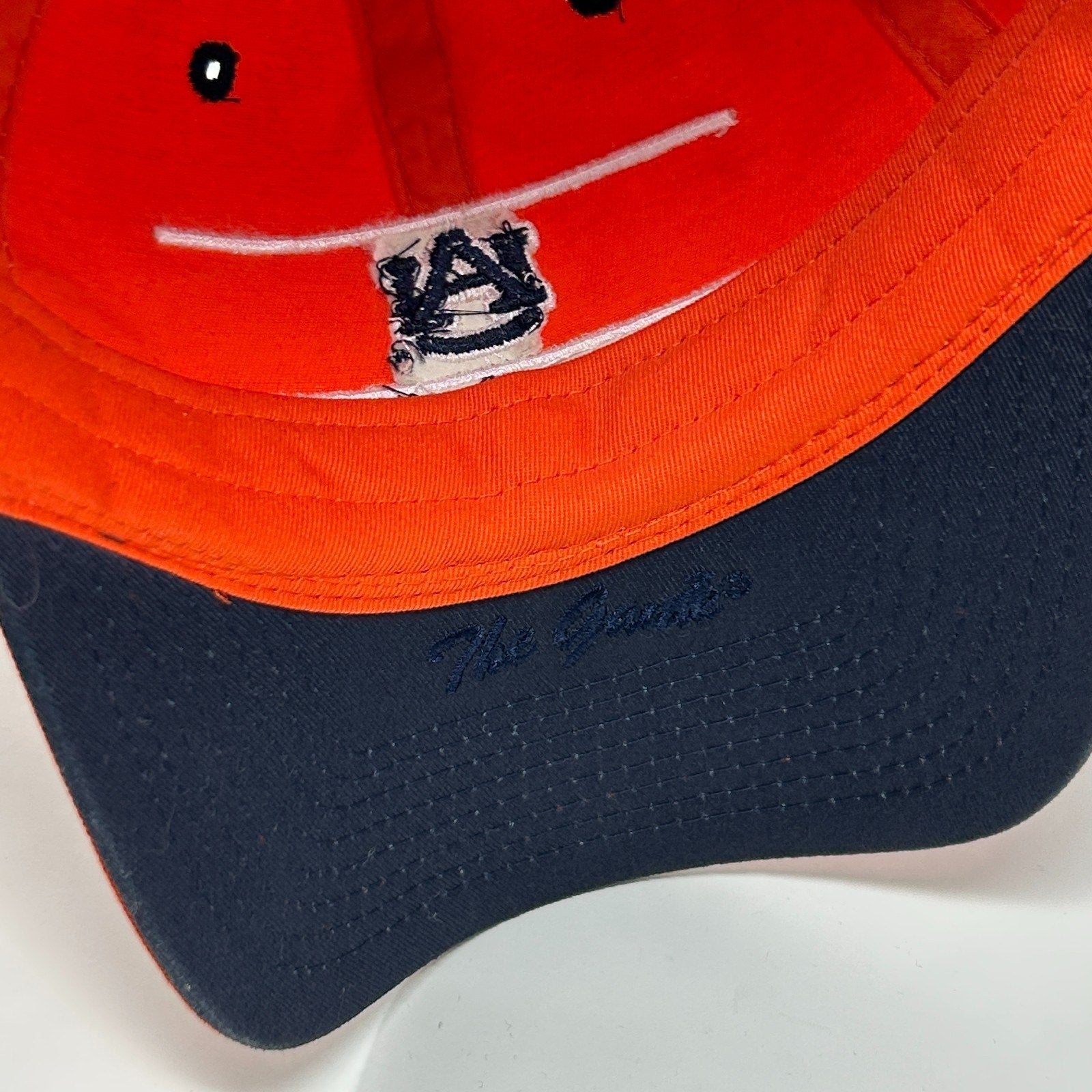 Auburn University AU Tigers Dad Hat Baseball Cap The Game 3 Bar Strapback Orange - Neon Vintage