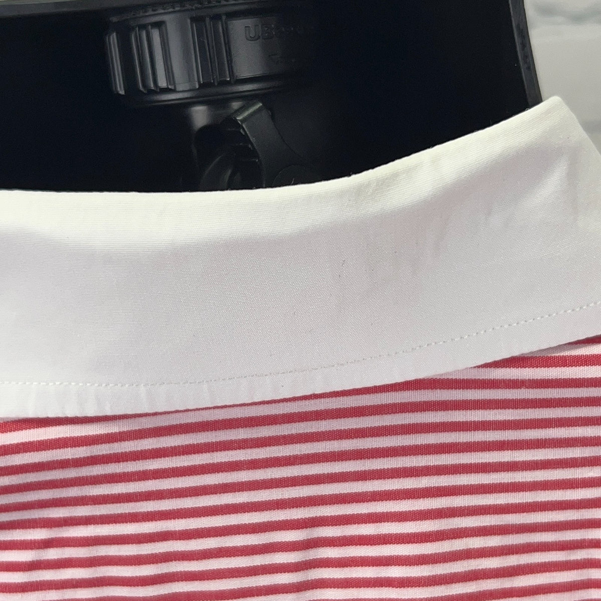 Hemrajani Brothers Dress Shirt 2XL XXL French Cuff Eyelet Collar Red Stripe