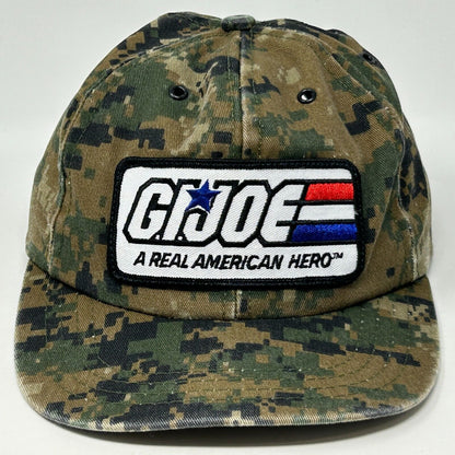 Vintage GI Joe Camo Youth Baseball Hat Cap Green Digital Camouflage Snapback