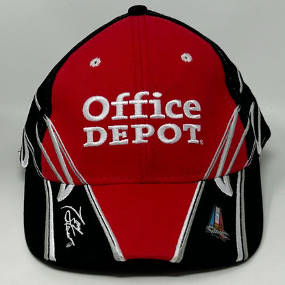 Tony Stewart Office Depot Strapback Hat Black NASCAR Motorsports Baseball Cap