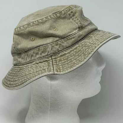 Vintage 90s Culvers Restaurant Bucket Hat Beige Fishermans Hat Pail Hat L-XL