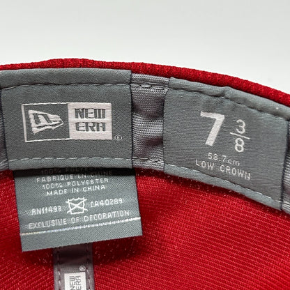 Los Angeles LA Angels Hat Baseball Cap Batting Practice New Era Red Fitted 7 3/8