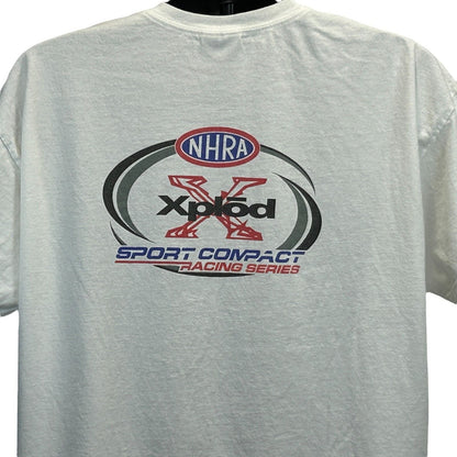 Vintage NHRA Xplod Sport Compact Racing Series T Shirt Mens X-Large Sony White