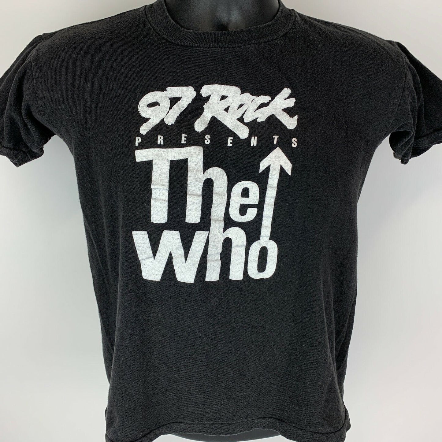 Camiseta vintage de los años 80 de la gira de The Who de 1982, talla XS, gira de despedida, concierto en Houston, Schlitz