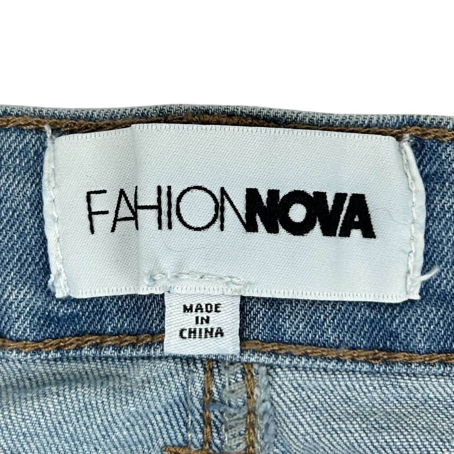 Fashion Nova Kalinda Extreme Wide Leg Jeans Stretch Denim Blue Womens 16 Plus - Neon Vintage