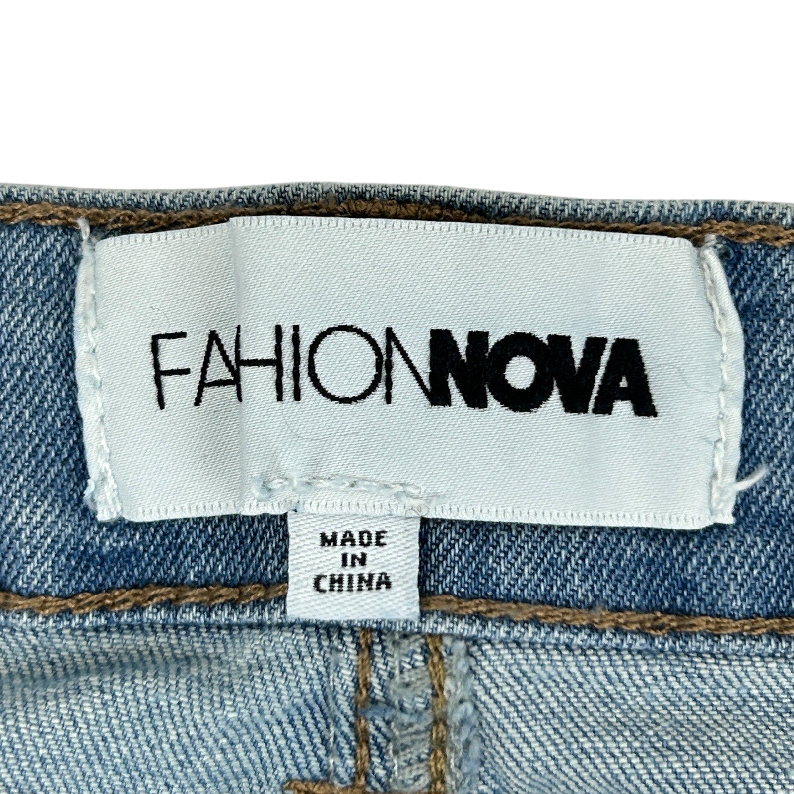 Fashion Nova Kalinda Extreme Wide Leg Jeans Stretch Denim Blue Womens 16 Plus - Neon Vintage