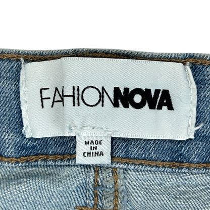 Fashion Nova Kalinda Extreme Wide Leg Jeans Stretch Denim Blue Womens 16 Plus - Neon Vintage