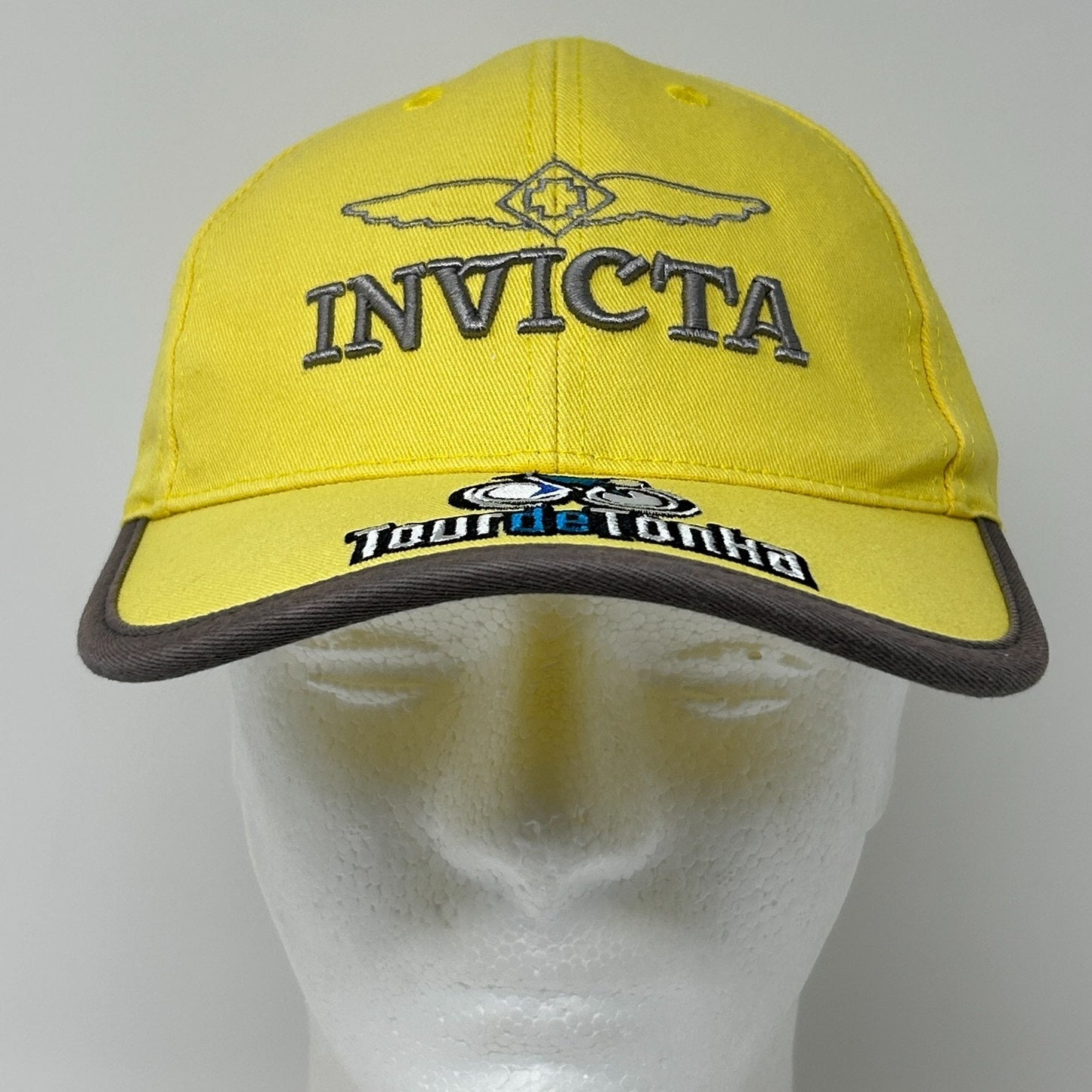 Invicta Tour de Tonka Hat Baseball Cap Cycling Cycler Bicycle Strapback Yellow
