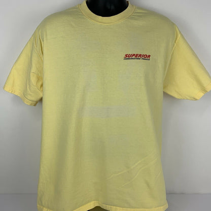 PCS Orlando Vintage 90s T Shirt X-Large Mobile Cellphone Florida Tee Mens Yellow