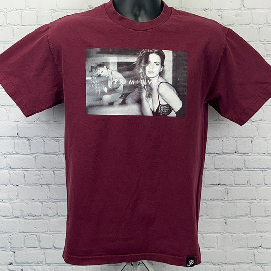 Primitive Apparel Skateboarding T Shirt Sexy Model Skater Skating Red M Medium