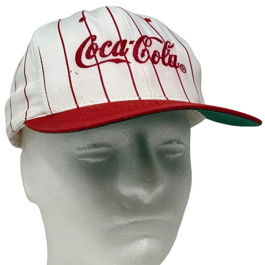 Coca Cola Pinstripe Vintage 90s Snapback Hat Coke Soda Soft Drink Baseball Cap