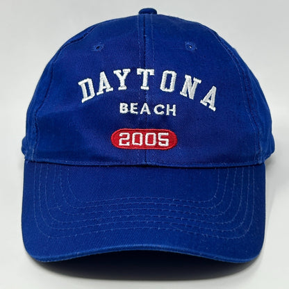 Vintage Y2Ks Daytona Beach 2005 Hat Baseball Cap Florida 6 Panel Strapback Blue