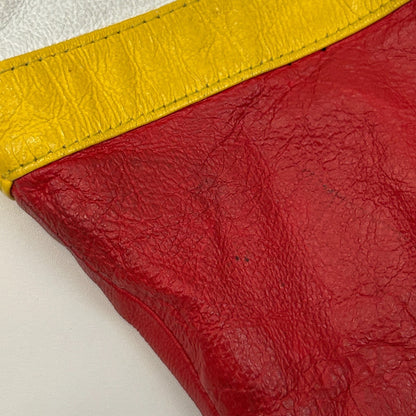 Vintage 90s Snoopy Peanuts Leather Bomber Jacket American Toons Black L Large