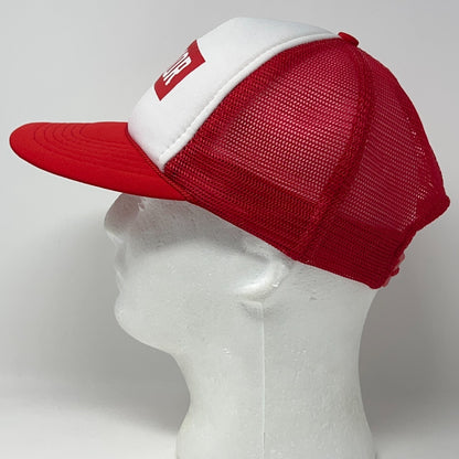 Vintage 80s Frionor Seafood Trucker Hat Baseball Cap Fish Mesh Snapback Red
