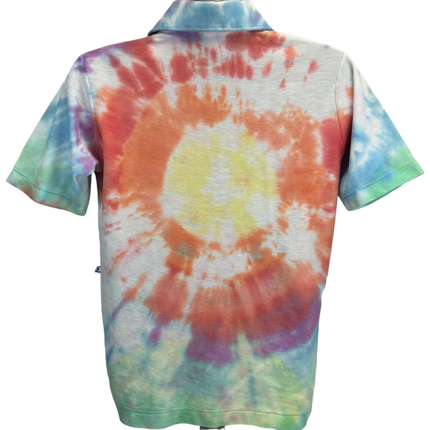 Grateful Dead Jerry García Mano Vintage 80s Polo Camiseta Tie Dye Campeón Medio