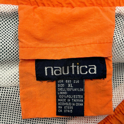 Nautica Vintage 90s Swimming Shorts X-Large Mesh Lined Trunks Mens Green Blue