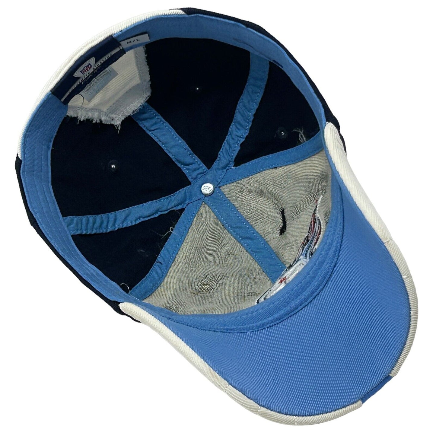 Gorra de béisbol de los Tennessee Titans, ajustada, flexible, talla M/L, azul, Reebok, de seis paneles, NFL