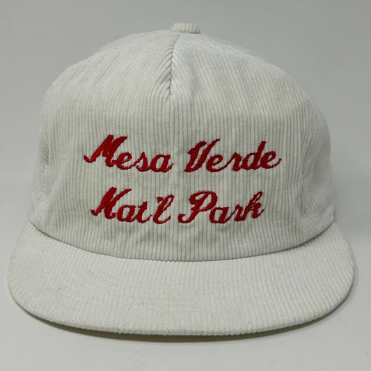 Vintage 80s Mesa Verde National Park Hat Baseball Cap Colorado Snapback White