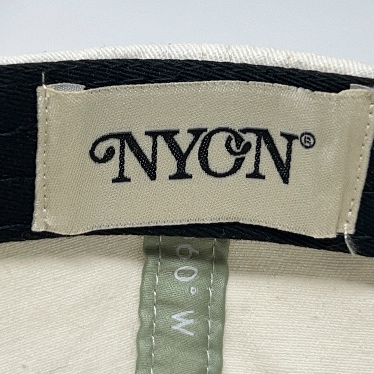NYON New York Or Nowhere Hat Baseball Cap Dad Strapback Cream Green Embroidered