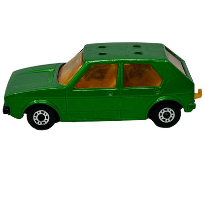 Coche de juguete VW Golf de Matchbox 7 en fundición a presión, Volkswagen Superfast Green de época, Inglaterra