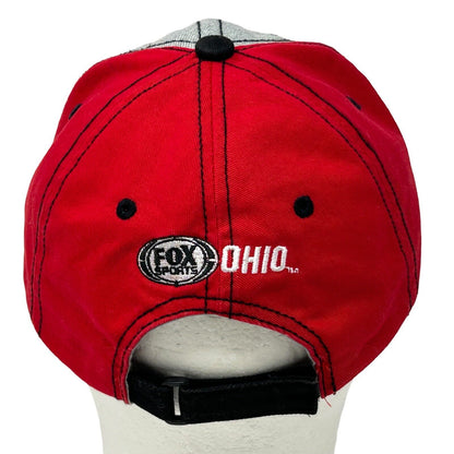 Gorra de béisbol con correa trasera de seis paneles de color rojo de Fox Sports de los Cincinnati Reds Mr Redlegs