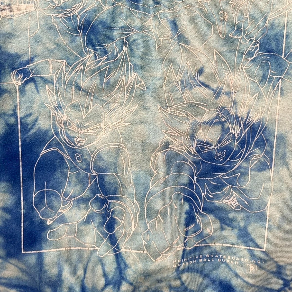 Primitive x Dragon Ball Super Hoodie S Small Hooded Sweatshirt Blue Tie Dye