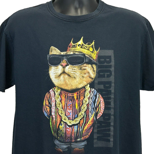 Big Paw Paw T Shirt Large Notorious Biggie Gangsta Spoof Parody Cat Rapper Tee