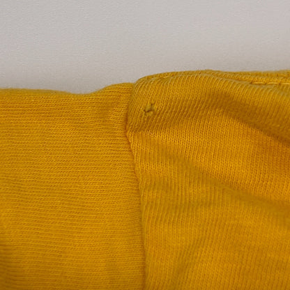 Vintage 70s Steer N Stein Stay Off Grass Drink Wine T Shirt Yellow XS X-Small